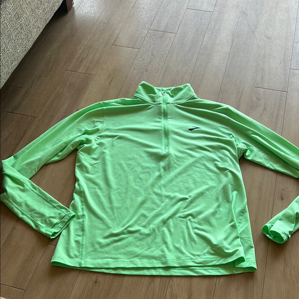 Brooks Light Green Quarter-Zip Pullover
